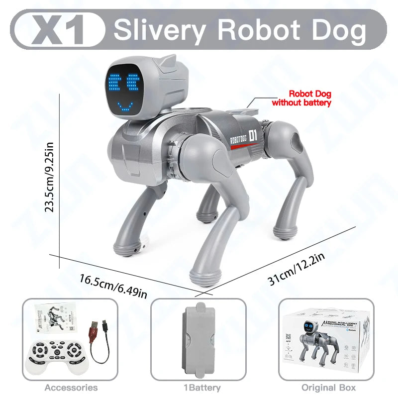 RC AI Smart Robot Dog Toys Remote Control Voice Command Programmable With Singing and Dancing Toy for Kids