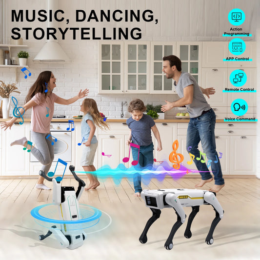 Intelligent AI RC Robot Dog Toy Voice Dialogue APP Remote Control Programming Singing Dancing Machine for Kids