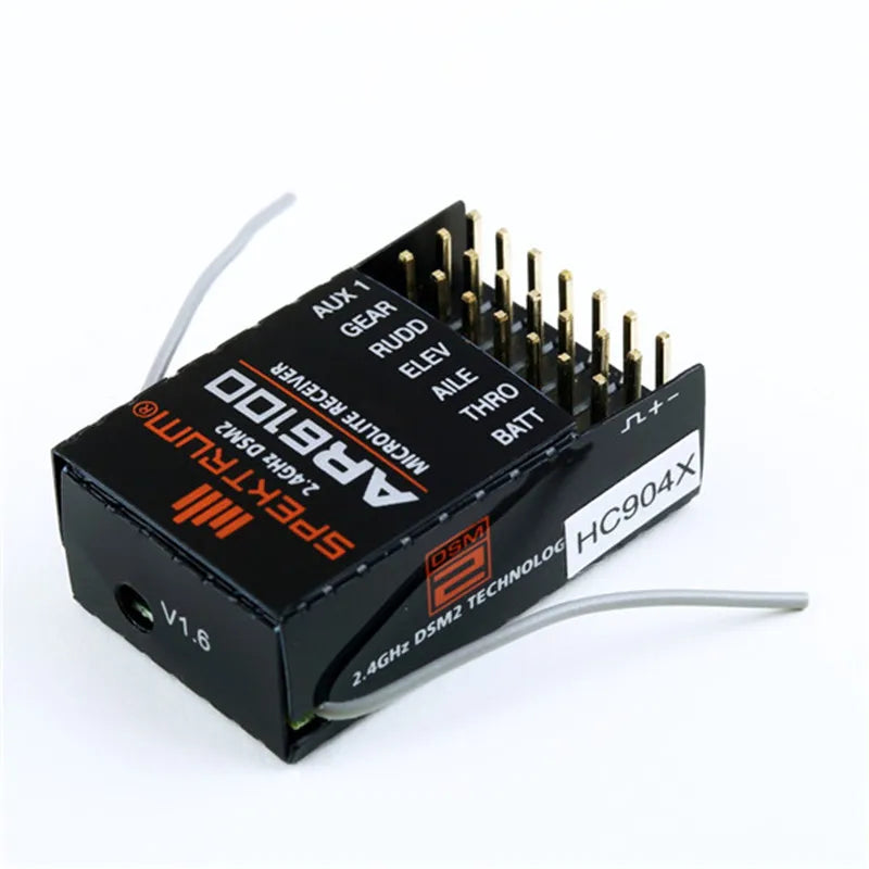 AR6100 Spectrum DSM2 6CH 2.4GHz Receiver for DX6i DX7 DX8 JR DSX6 DSX7Helicopter Airplane Drone Quadcopter with Bind Plug