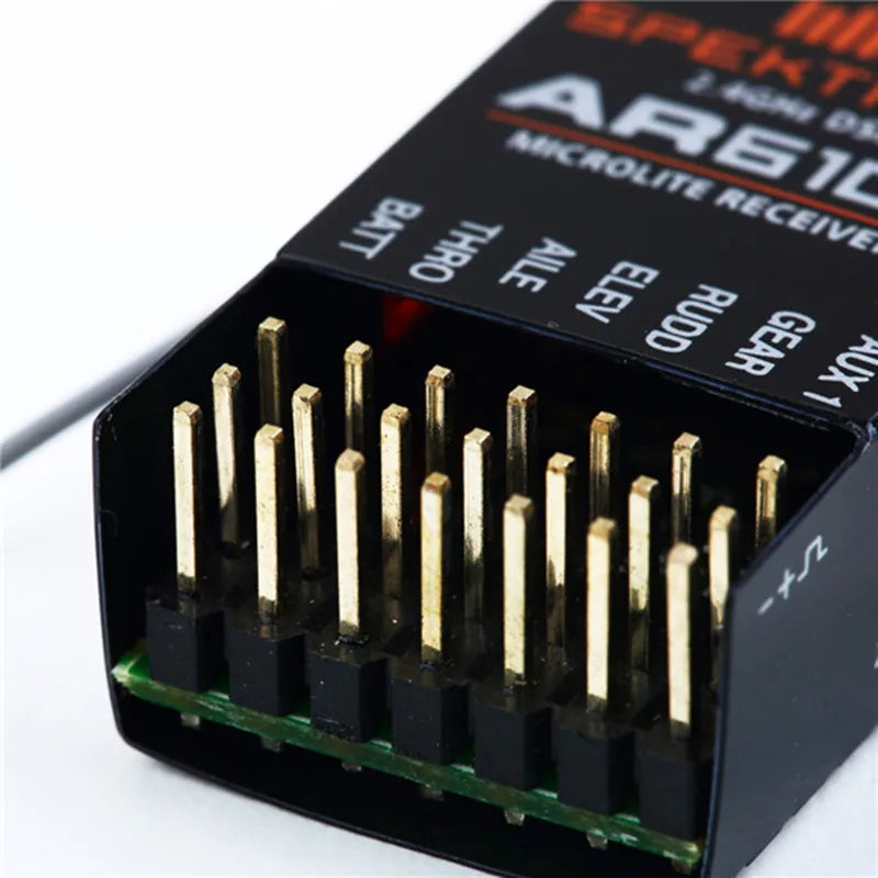 AR6100 Spectrum DSM2 6CH 2.4GHz Receiver for DX6i DX7 DX8 JR DSX6 DSX7Helicopter Airplane Drone Quadcopter with Bind Plug