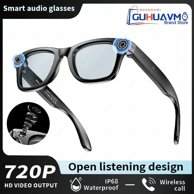 New Upgrade AI Smart Glasses Camera Video Recording Photo Recognition Bluetooth Call Translation Voice Sunglasses