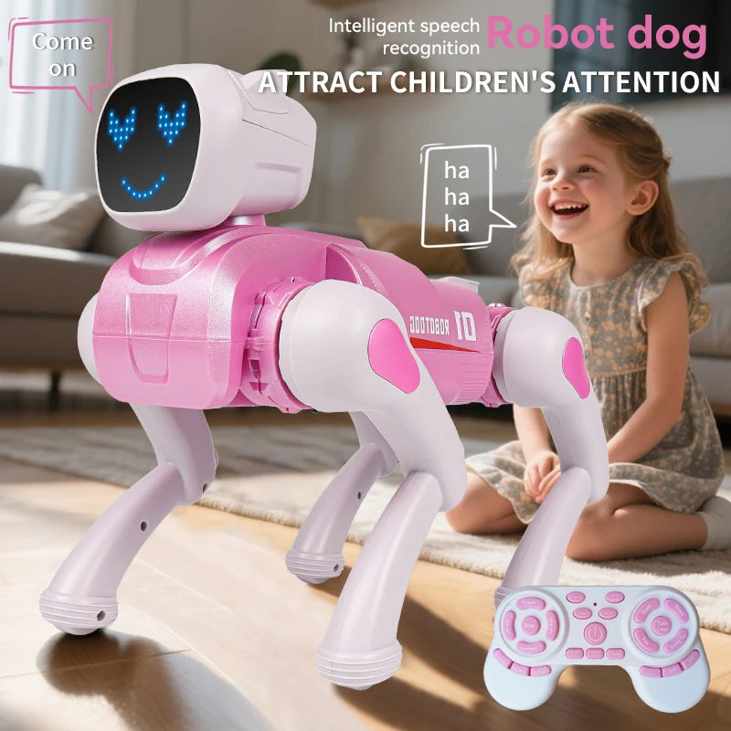 RC AI Smart Robot Dog Toys Remote Control Voice Command Programmable With Singing and Dancing Toy for Kids