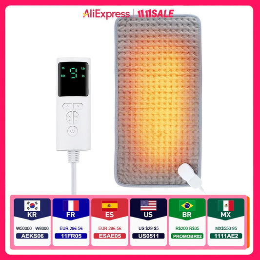 Electric Heating Blanket 58*29CM Heated Mat Thermal Electro Sheet Pad for Bed Sofa Winter Warmer Home Use