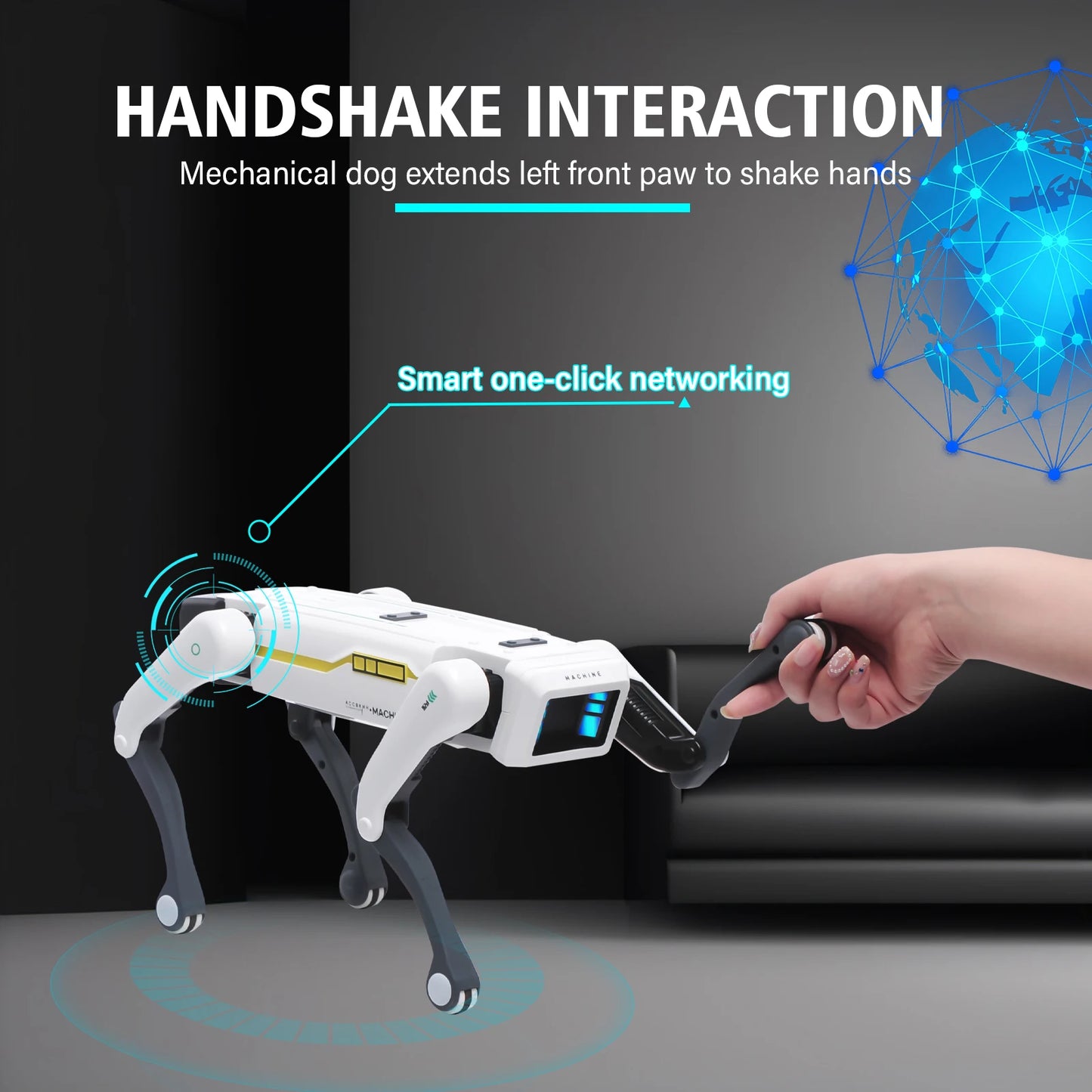 Intelligent AI RC Robot Dog Toy Voice Dialogue APP Remote Control Programming Singing Dancing Machine for Kids