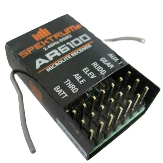AR6100 Spectrum DSM2 6CH 2.4GHz Receiver for DX6i DX7 DX8 JR DSX6 DSX7Helicopter Airplane Drone Quadcopter with Bind Plug