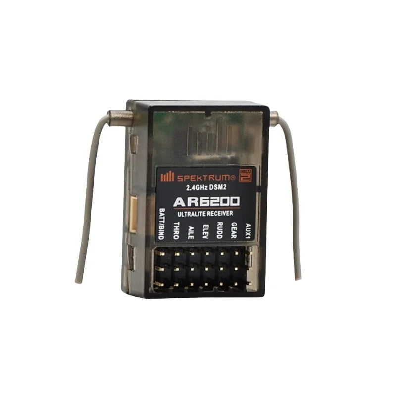 6CH DSM2 AR6200 Spectrum Receiver With Satellite for Specktrum DX6i DX7 DX8 DX9 JR DSX6 DSX9 RC Helicoter Plane