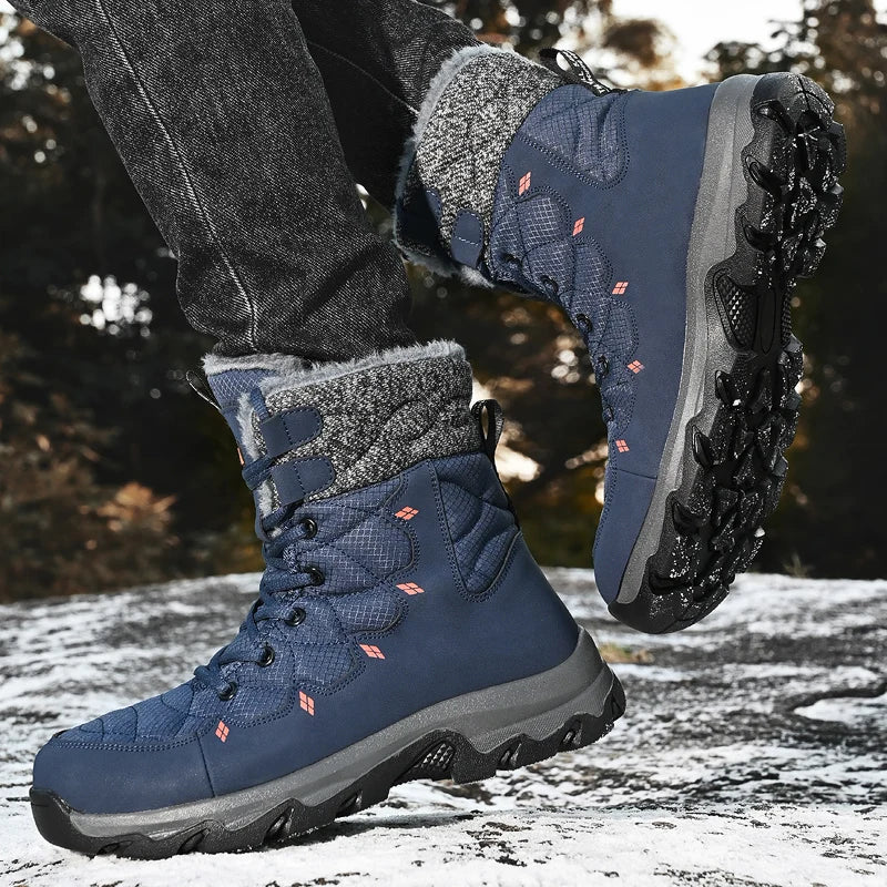 Winter Men's Snow Boots Super Warm Hiking Shoes Waterproof Men Ankle Boots High Top Outdoor Sneakers