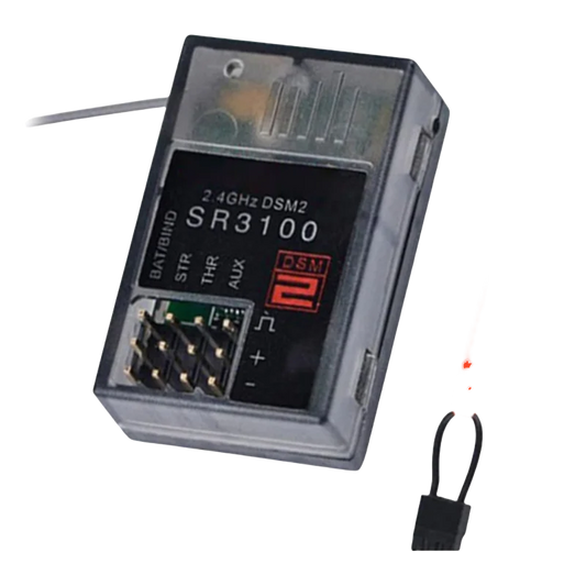 2.4GHz Receiver Spectrum SR3100 DSM2 3-Channel Surface Specktrum DX2E DX3R X3E DX4C Transmitters JR RC Car Boat
