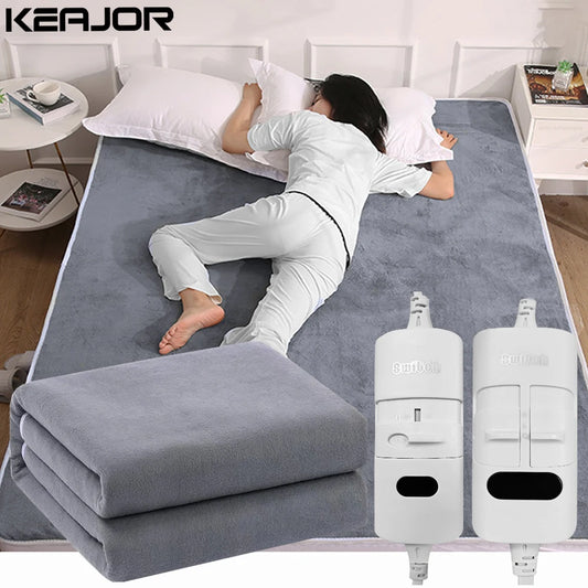 Electric Heating Blanket 220V Thicker Automatic Thermostat Heated Blanket Body Warmer Thermal Mattress for Room EU