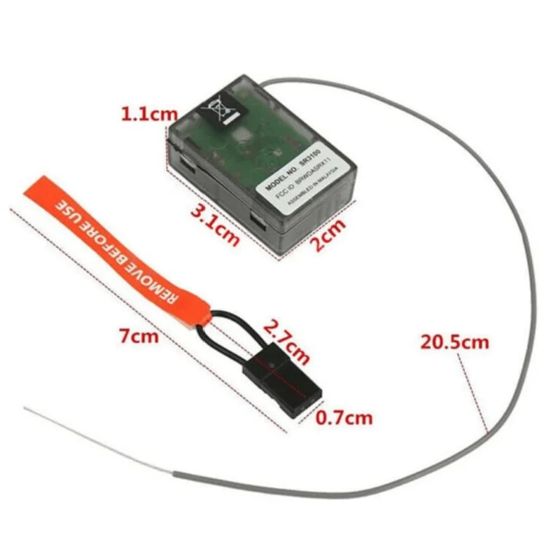 2.4GHz Receiver Spectrum SR3100 DSM2 3-Channel Surface Specktrum DX2E DX3R X3E DX4C Transmitters JR RC Car Boat