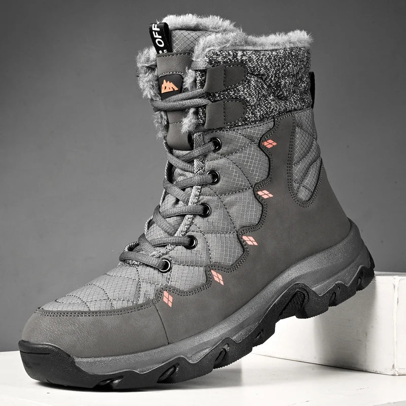 Winter Men's Snow Boots Super Warm Hiking Shoes Waterproof Men Ankle Boots High Top Outdoor Sneakers