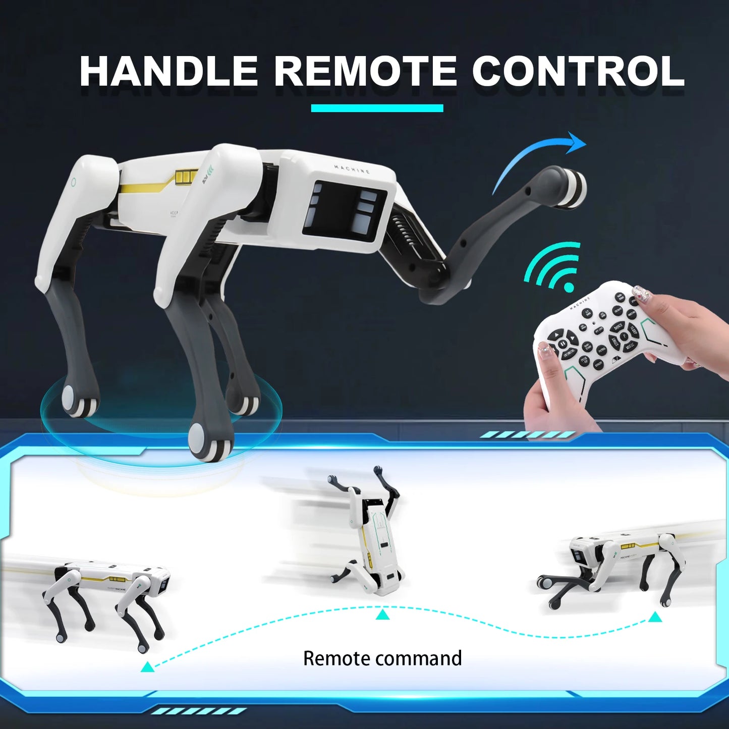 Intelligent AI RC Robot Dog Toy Voice Dialogue APP Remote Control Programming Singing Dancing Machine for Kids