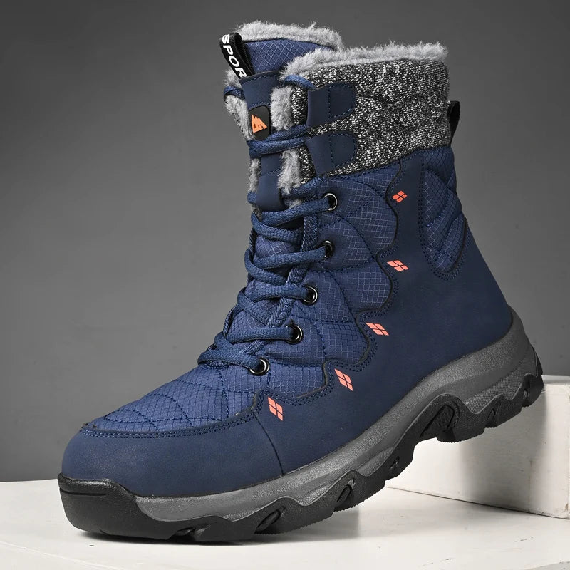 Winter Men's Snow Boots Super Warm Hiking Shoes Waterproof Men Ankle Boots High Top Outdoor Sneakers